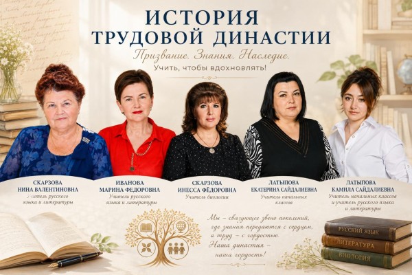 СЕМЕЙНАЯ ДИНАСТИЯ ПЕДАГОГОВ СКАРЗОВЫХ – ГОРДОСТЬ КГУ ОШ №6 г.ШАХТИНСКА